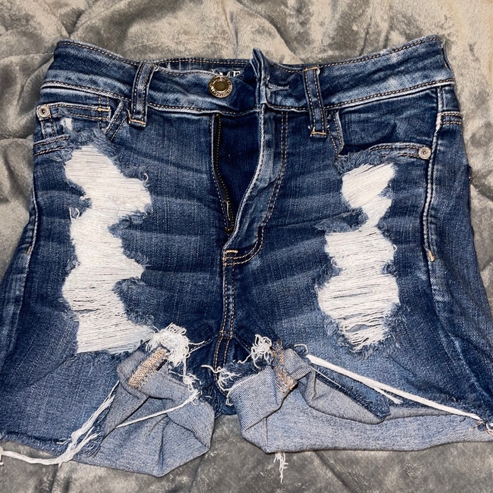 Size 0 American eagle denim jean shorts